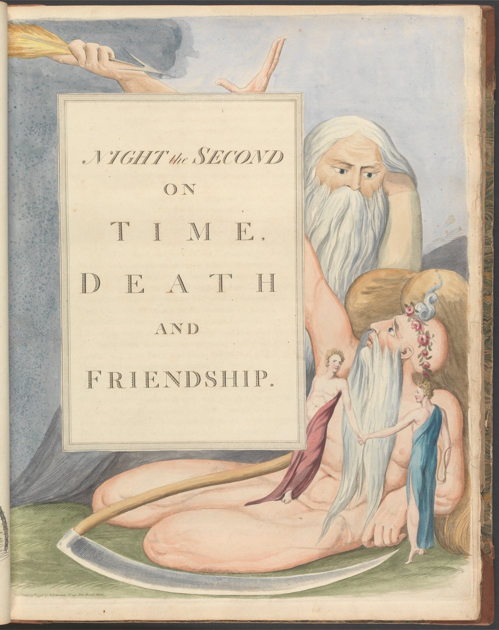 Pensamentos noturnos de Young, Página 17, Noite a segunda, Na hora certa, Morte e Amizade. de William Blake