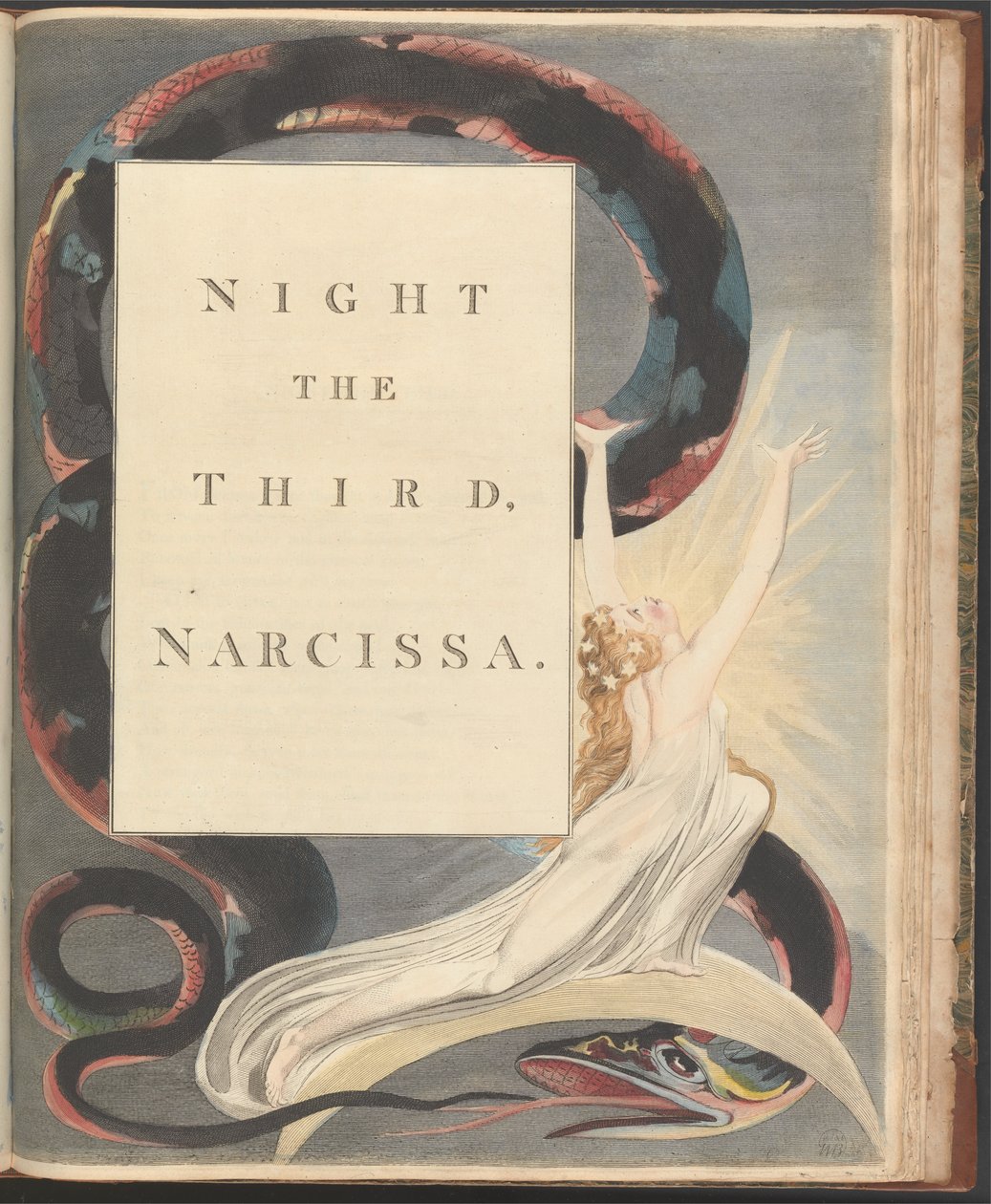 Pensamentos noturnos de Young, página 43, Noite terceira, Narcissa. de William Blake