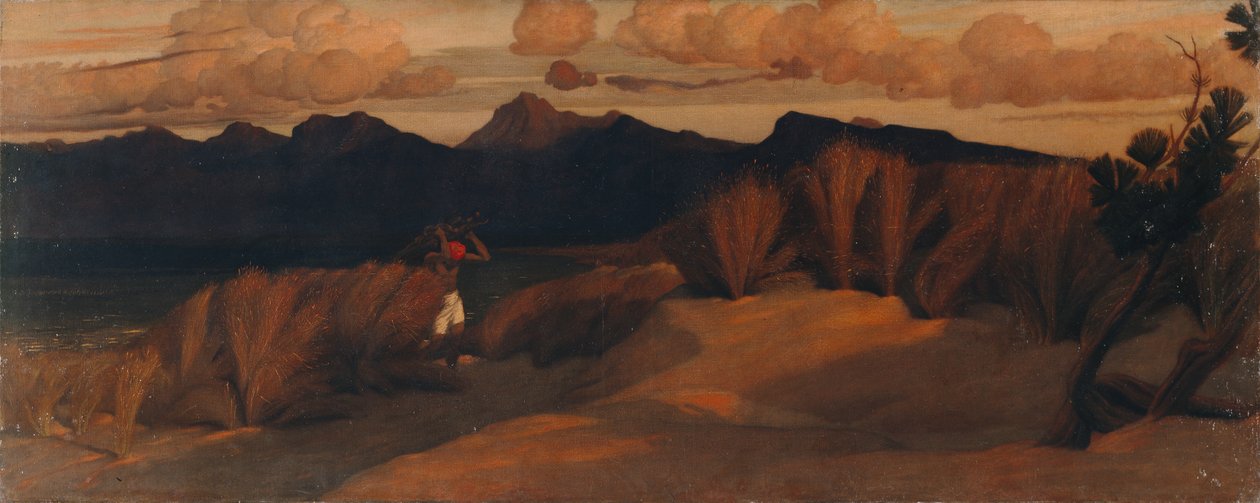 Perto da Via Reggio, onde o corpo de Shelley foi encontrado de William Blake Richmond