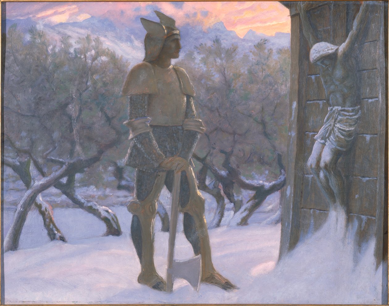 O Huno e o Crucifixo de William Blake Richmond