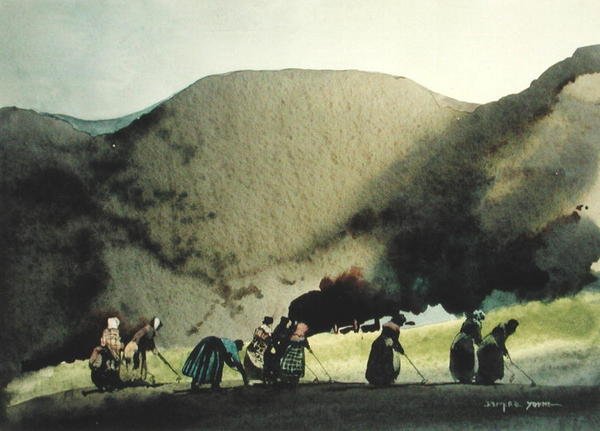 The Hoers (aguarela sobre papel) de William Blamire Young