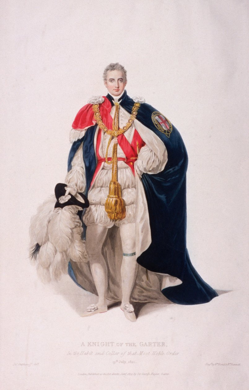Cavaleiro da Jarreteira em traje cerimonial, 1824 de William Bond