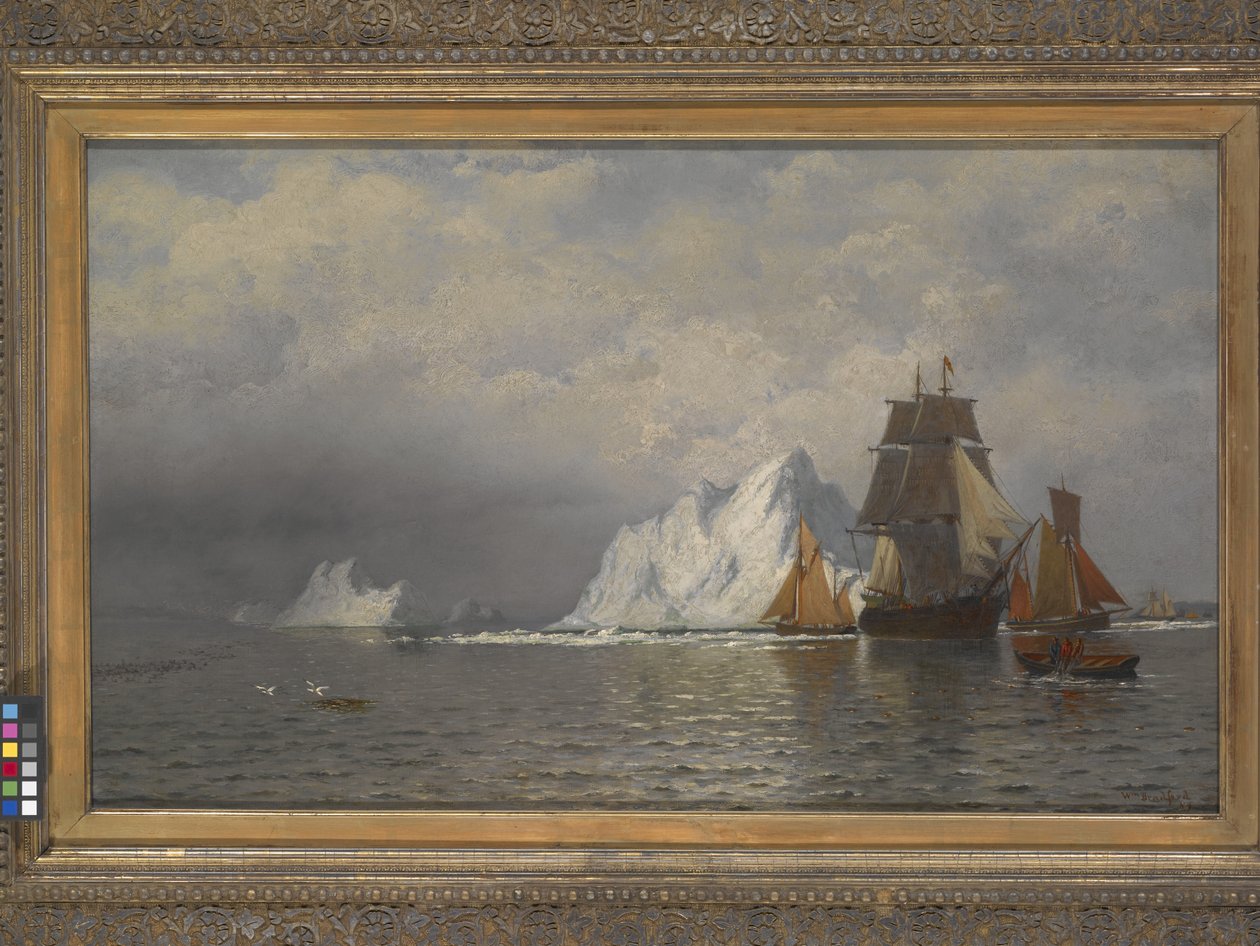 Baleeiro e Navios de Pesca perto da Costa do Labrador (óleo sobre tela) de William Bradford