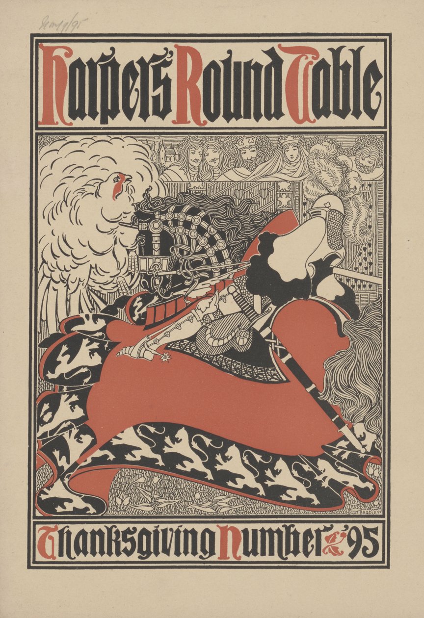 Mesa redonda de Harper - número do Dia de Ação de Graças, 1895 de William Bradley