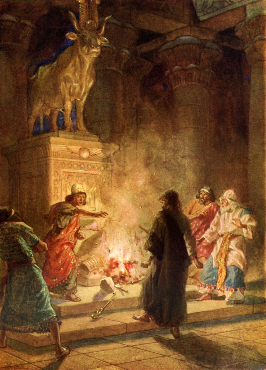 Um profeta de Deus denuncia a idolatria de Jeroboão - Bíblia de William Brassey Hole