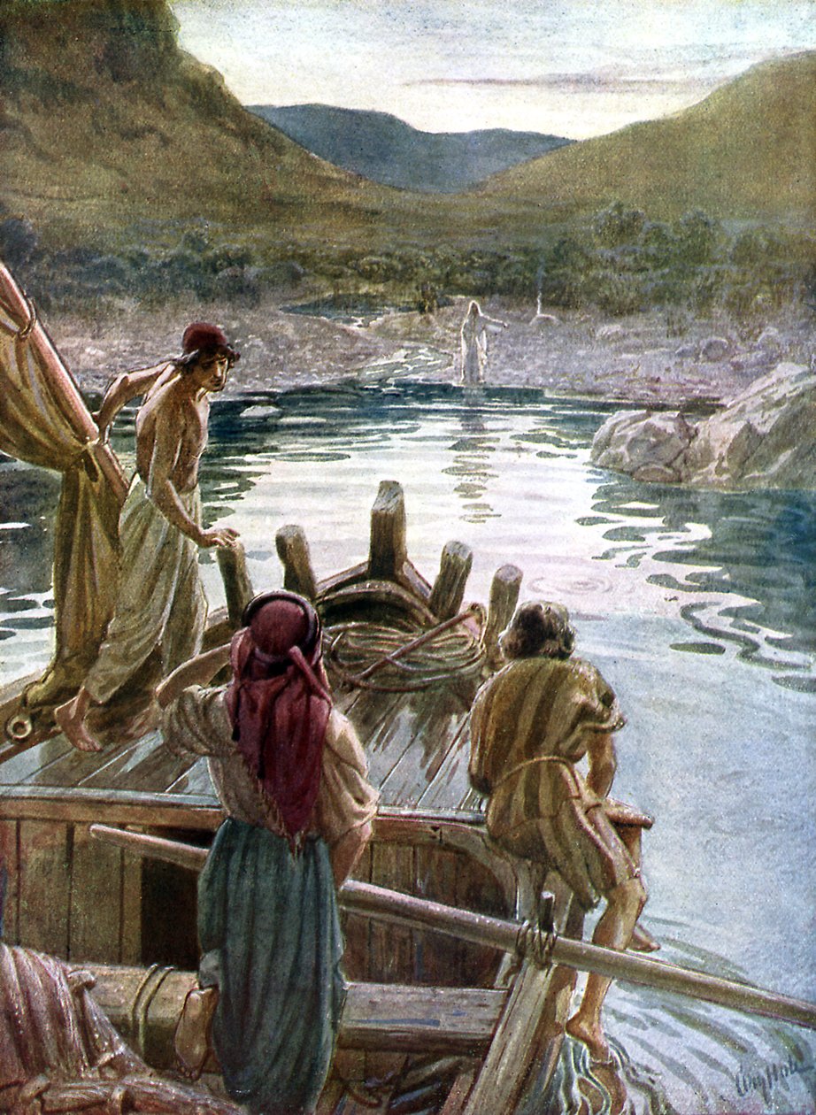 Jesus aparece aos discípulos no mar da Galileia - Bíblia de William Brassey Hole