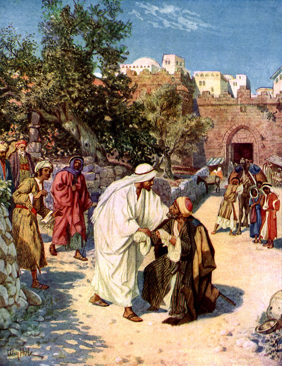 Jesus purifica um leproso - Bíblia de William Brassey Hole