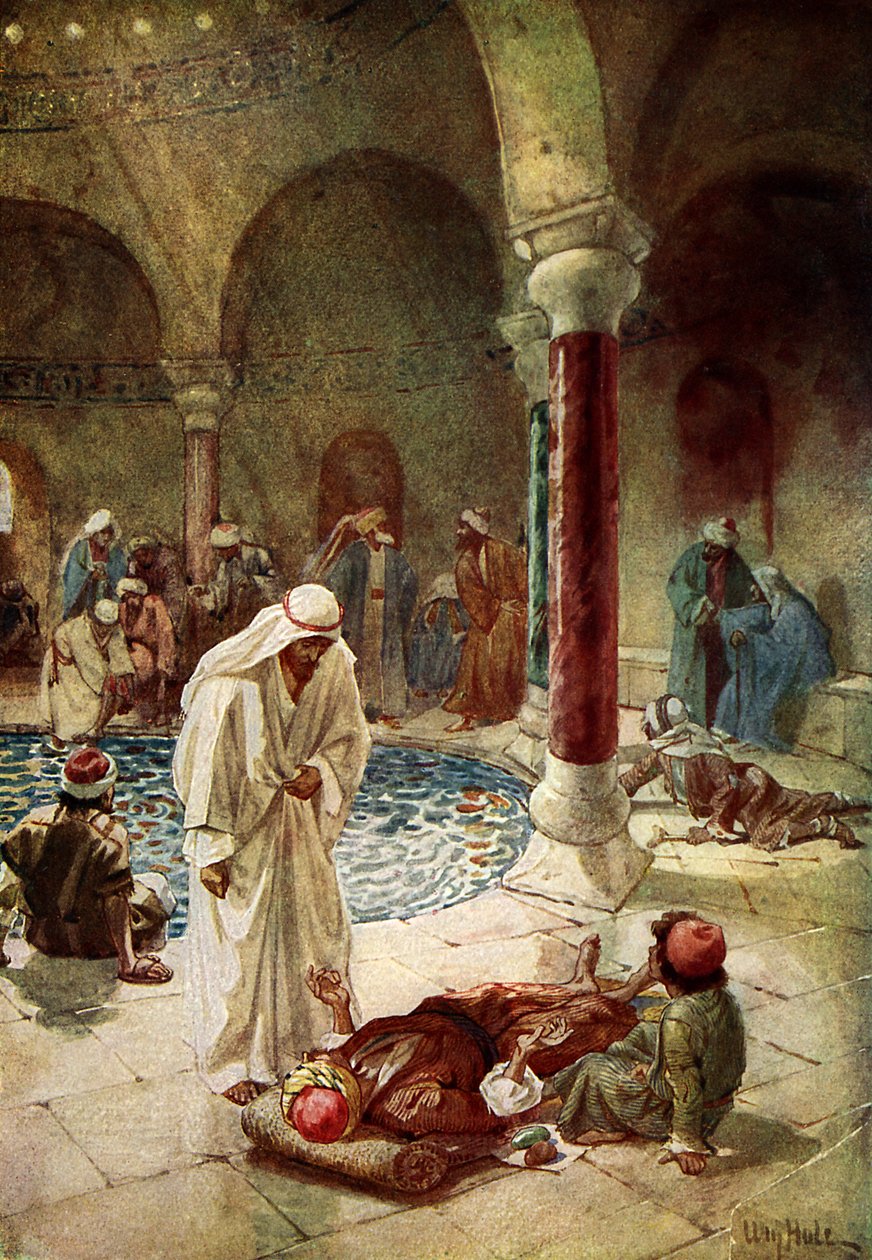 Jesus cura um homem doente - Bíblia de William Brassey Hole