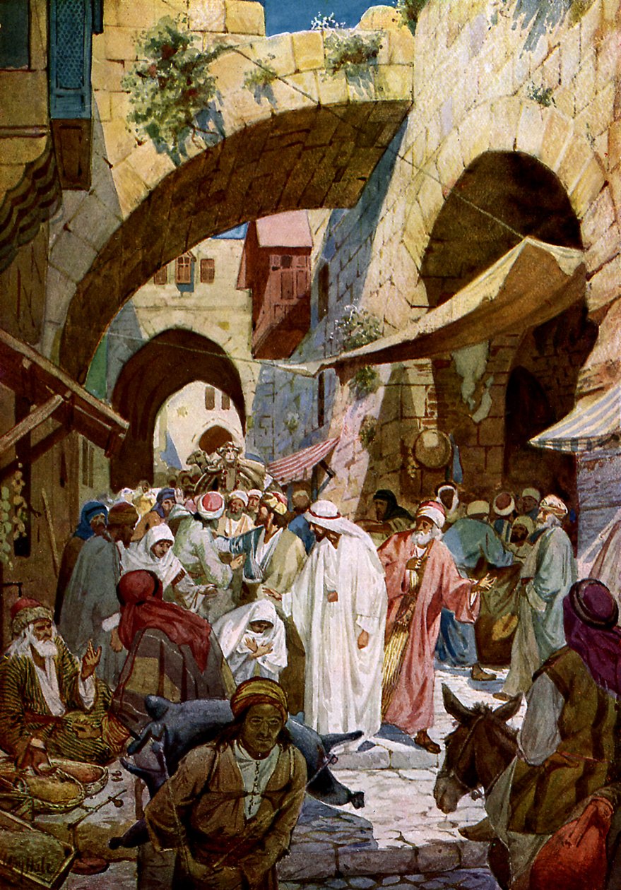 Jesus cura uma mulher doente - Bible de William Brassey Hole