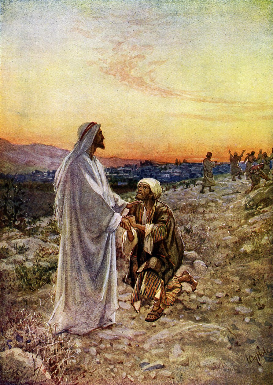 Jesus cura leprosos em Samaria - Bíblia, Novo Testamento de William Brassey Hole
