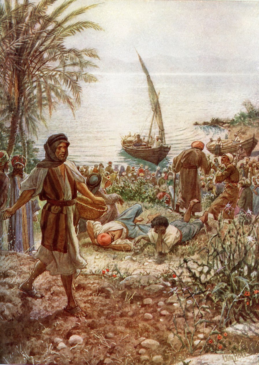Jesus prega a parábola do semeador - Bíblia de William Brassey Hole