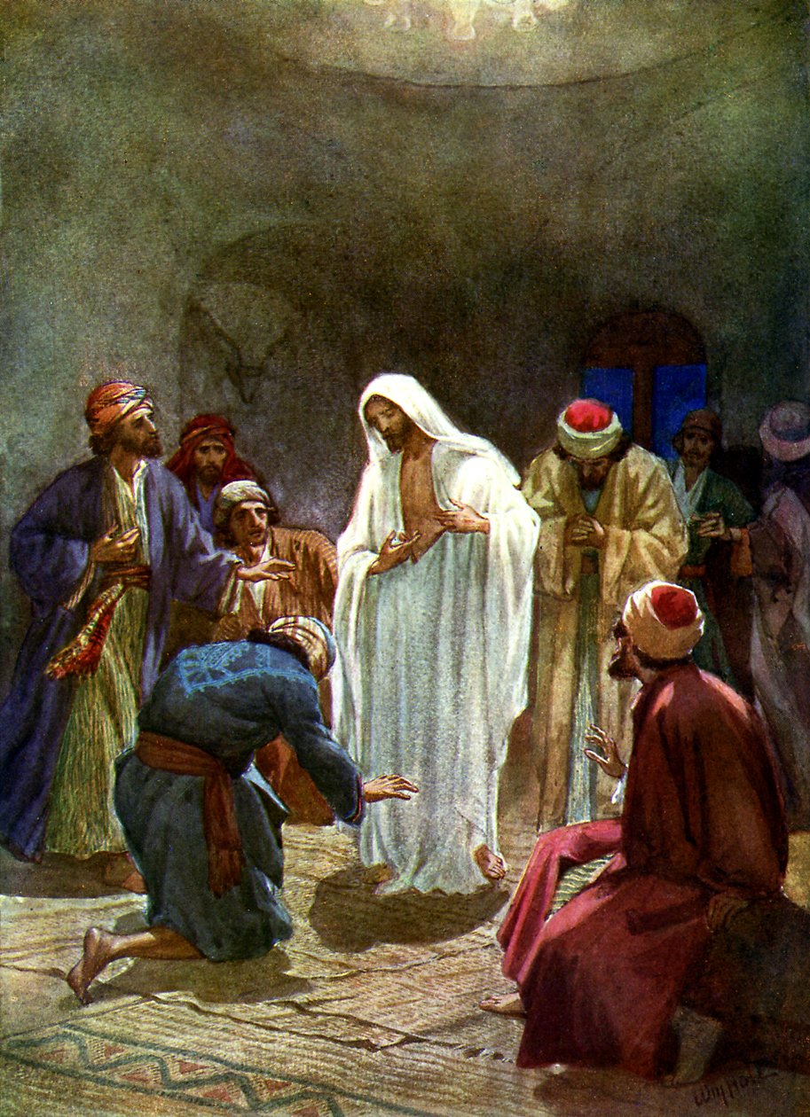 Jesus mostra aos discípulos suas feridas - Bíblia de William Brassey Hole