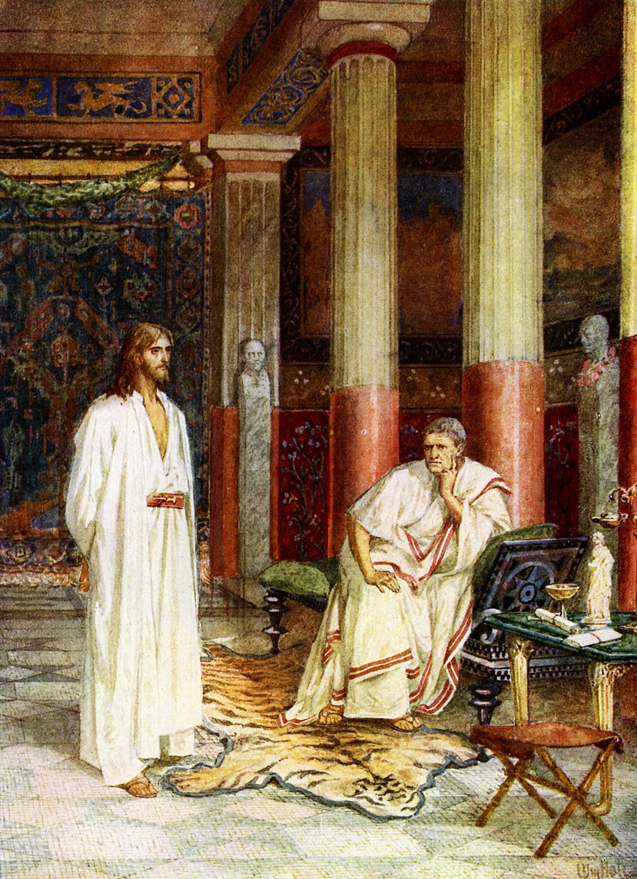 Jesus está diante de Pilatos - Bíblia de William Brassey Hole