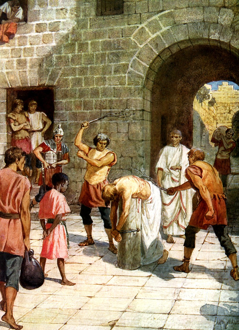 Pilatos ordena que Jesus seja açoitado - Bible de William Brassey Hole
