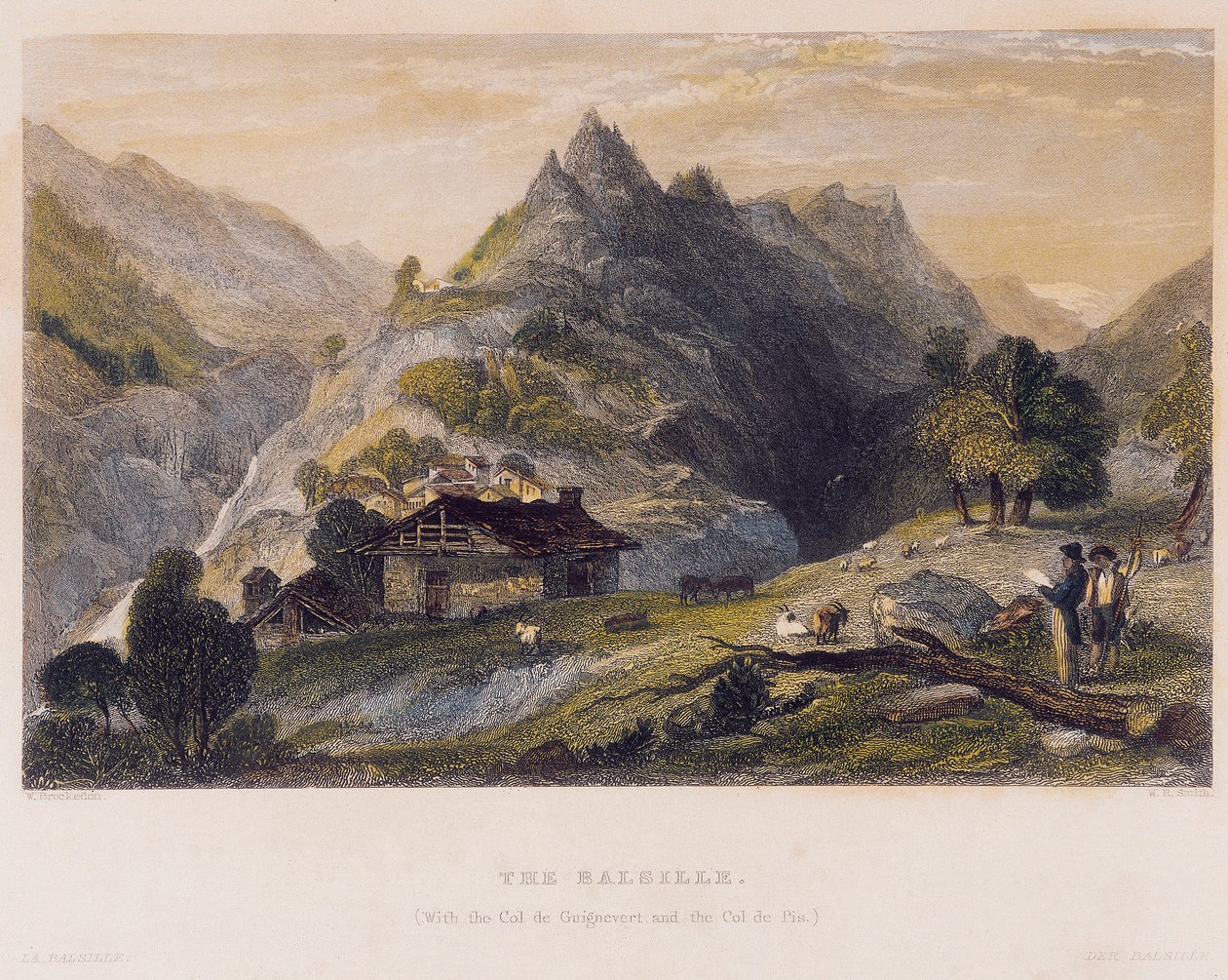 Vista do bálsamo (basileia) com o Coronel de Guignevert e o Coronel de Pis de William Brockedon
