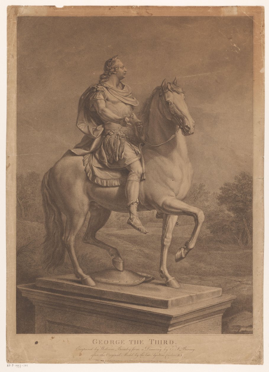 Retrato equestre de George III, Rei de Inglaterra
George o Terceiro (título sobre o objecto) de William Bromley (I)