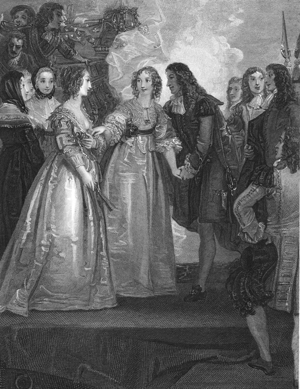 Carlos II recebendo a Duquesa de Orleans em Dover, 1670, 1804 de William Bromley
