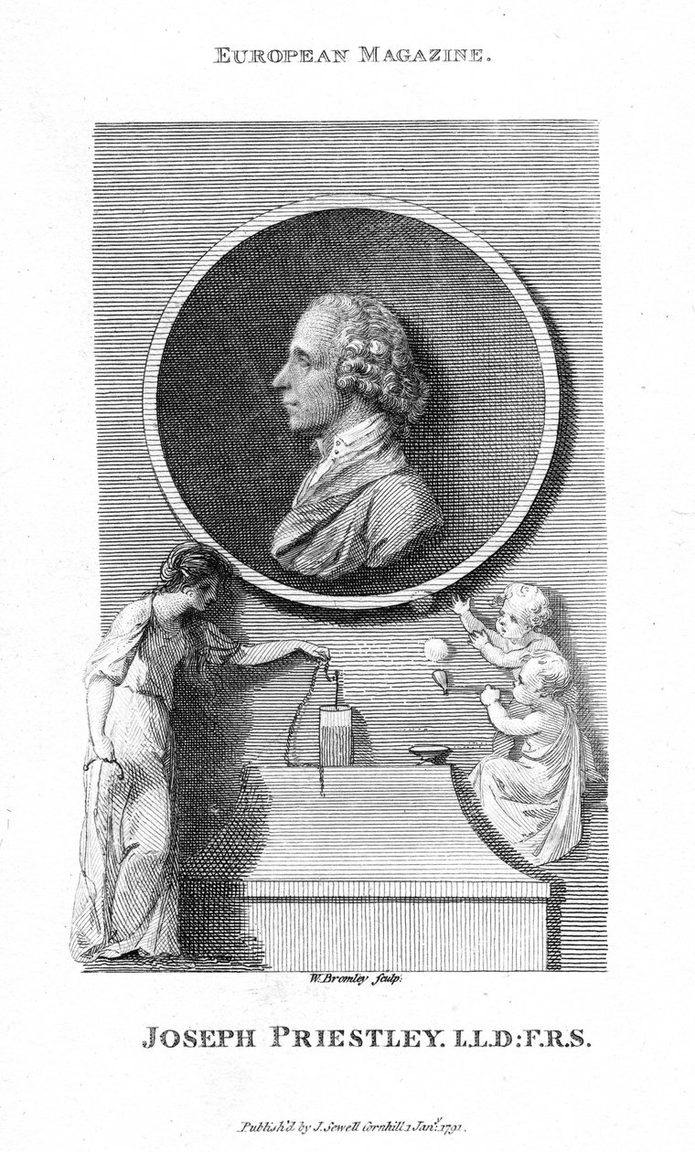 Joseph Priestley, químico inglês e ministro presbiteriano, 1791 de William Bromley