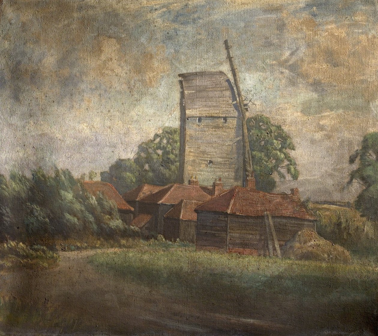 Toot Mill, Toot Hill, Essex (óleo sobre juta) de William Brown MacDougall