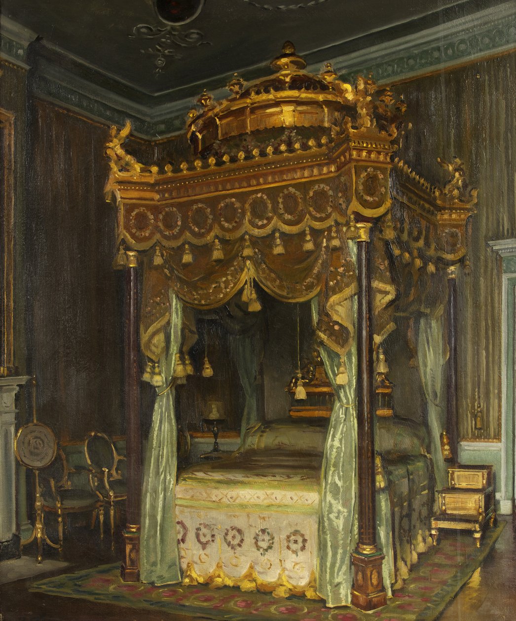 State Bed em Osterley Park (óleo sobre tela) de William Bruce Ellis Ranken