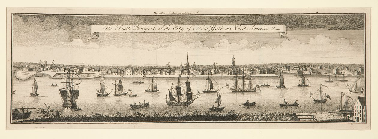 O South Prospect da cidade de Nova York na América do Norte de William Burgis