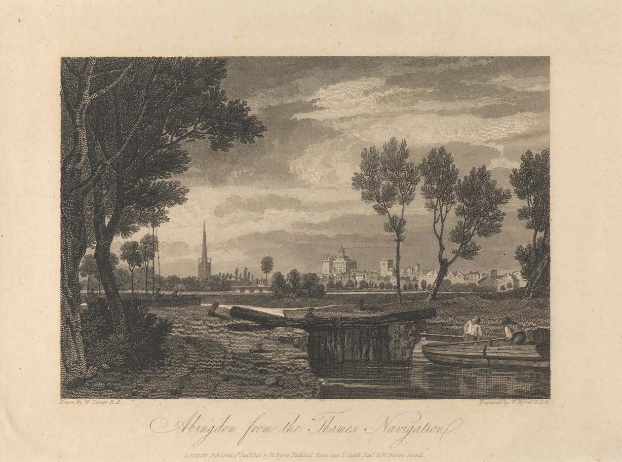 Abingdon a partir da Navegação do Tamisa de William Byrne