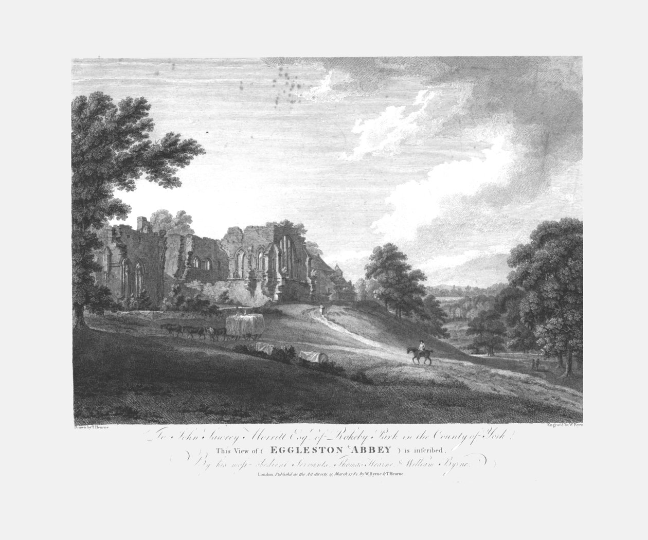 Abadia de Eggleston, c1782. de William Byrne