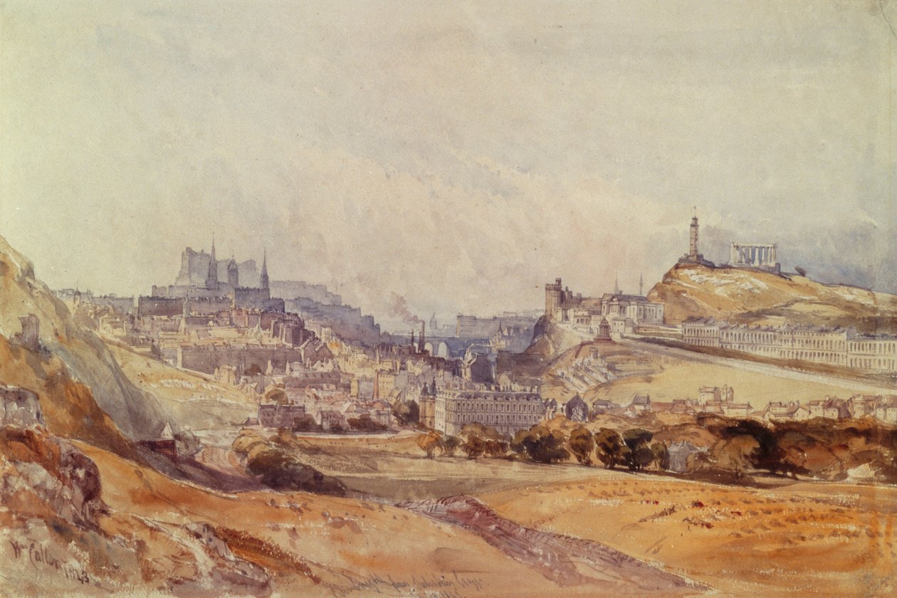 Edimburgo a partir de Salisbury Crags de William Callow