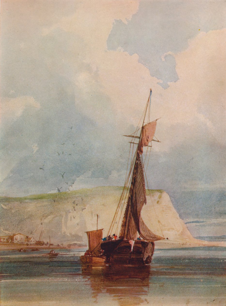 Barcos de pesca do promontório, c1841 de William Callow