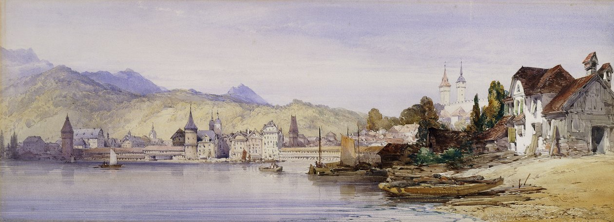 Lucerna do lago, 1862 de William Callow