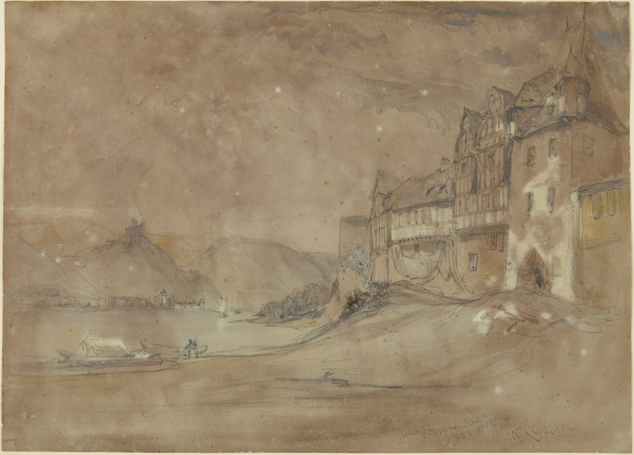 Castelo de Marksburg, Rhens de William Callow