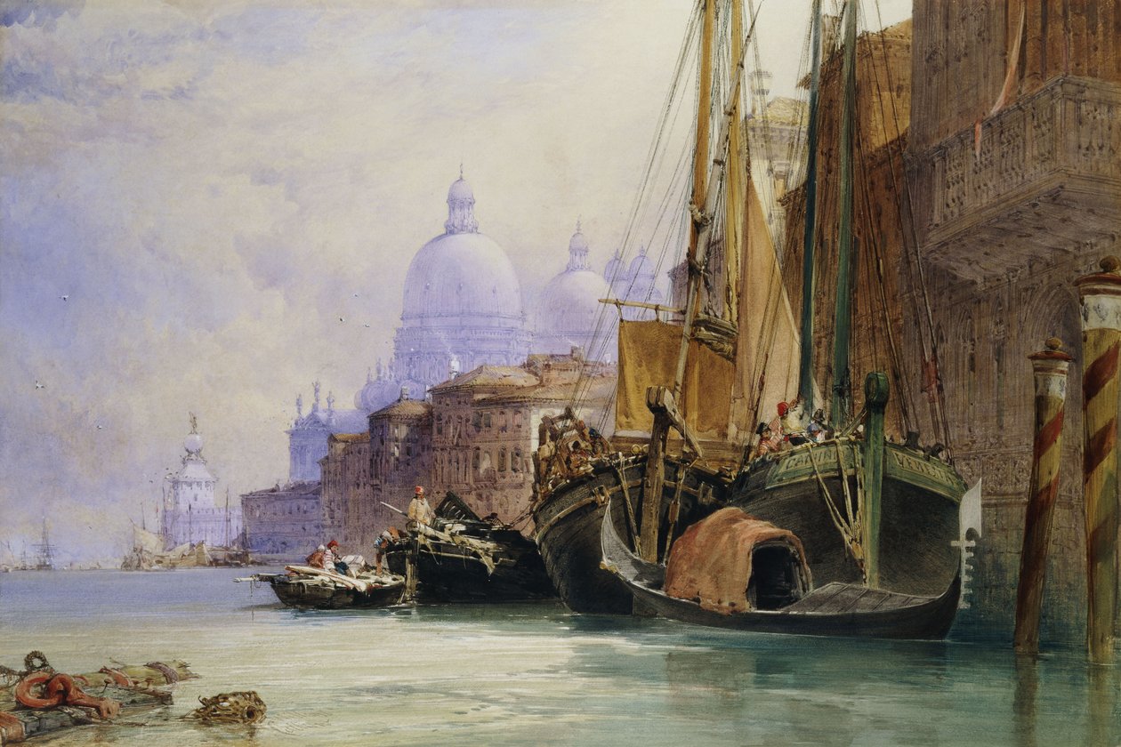 Santa Maria della Salute e o Grande Canal, Veneza, de William Callow