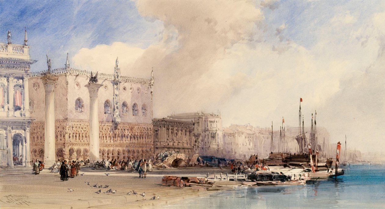 O Palácio Ducal, Veneza, 1874 de William Callow