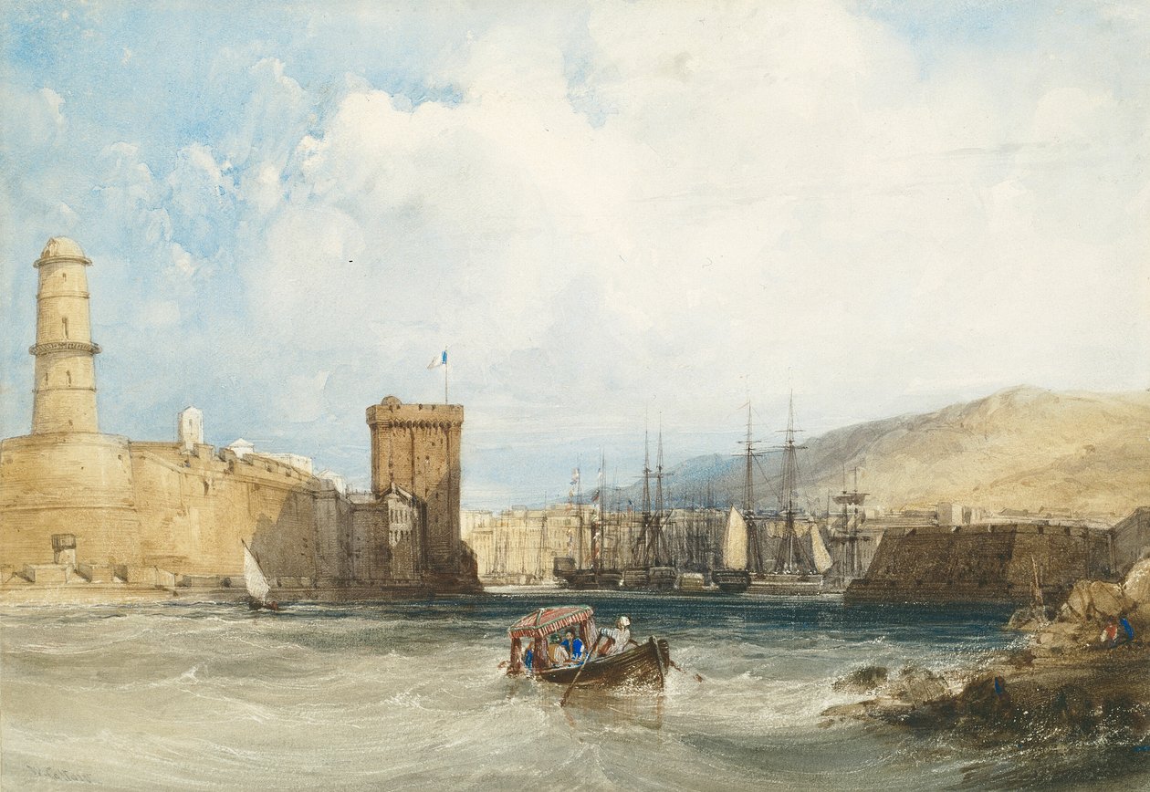 A entrada para o porto de Marselha de William Callow