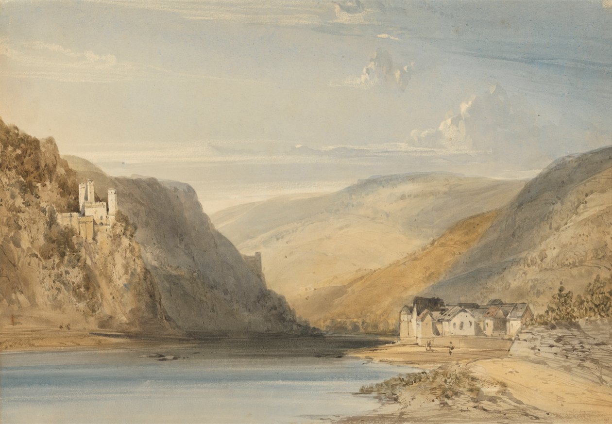 O Reno em Assmannshausen de William Callow