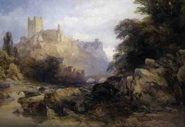 A Cidade e Castelo do Rio, c.1860 (aguarela sobre papel) de William Callow