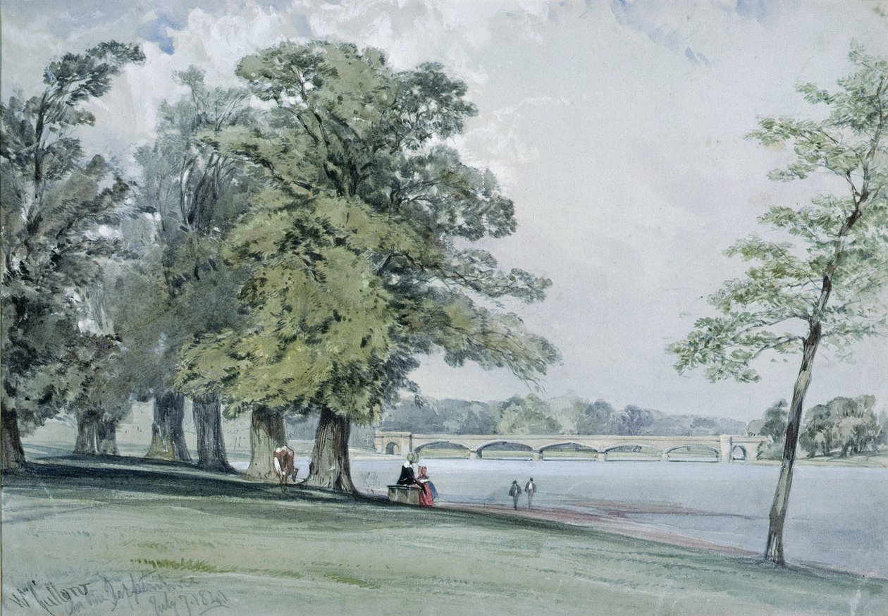 Vista na Serpentina, Hyde Park de William Callow