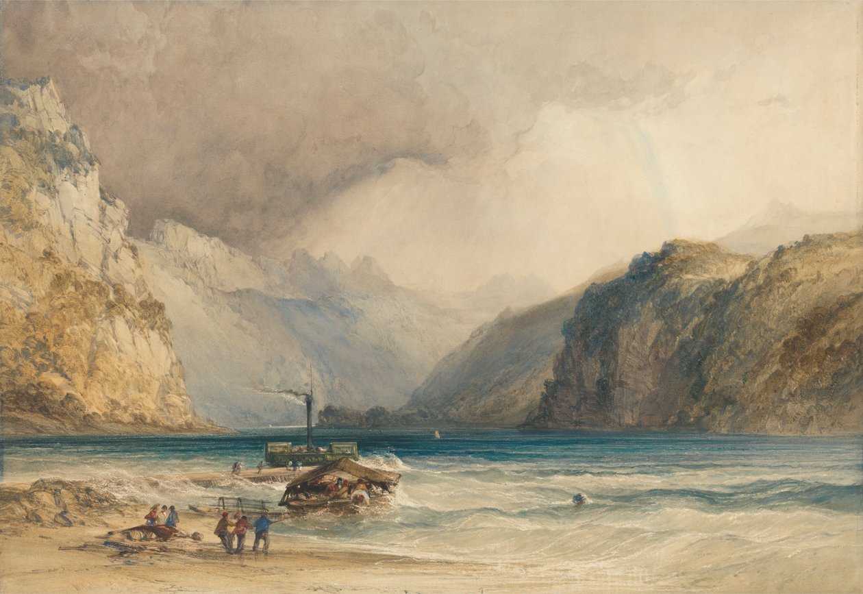 Walenstadt, de Weesen, Suíça de William Callow