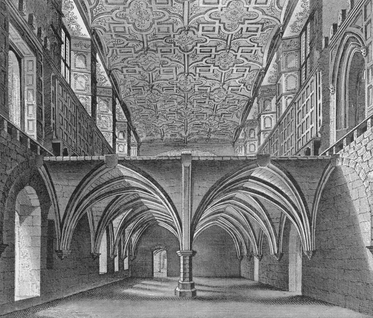A cripta do convento de Santa Helena, Bishopsgate, cidade de Londres, c1819 1906 de William Capon