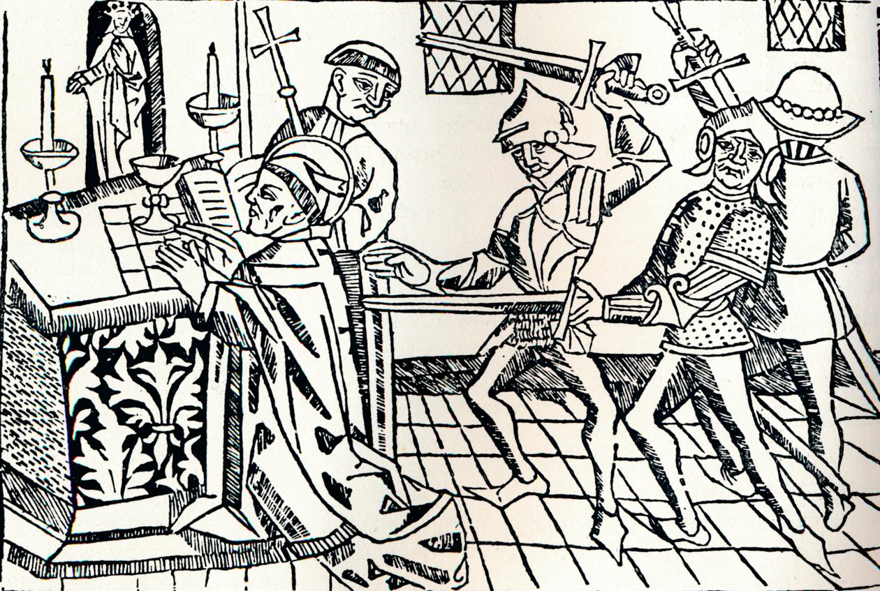 Martírio de São Tomás de Cantuária, c1484 de William Caxton