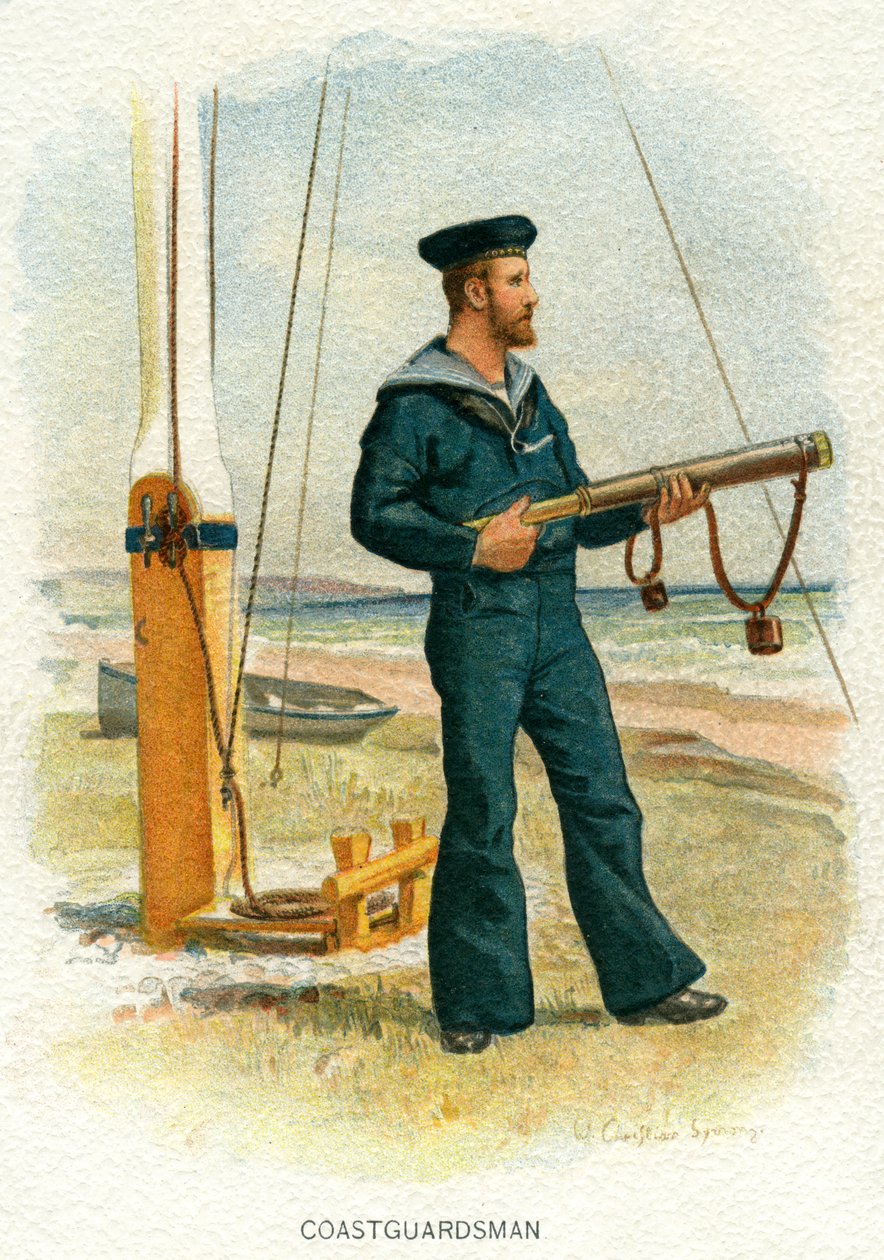Guarda costeira britânica, c1890-c1893 de William Christian Symons