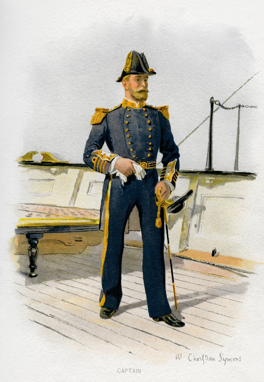 Capitão da Marinha Real, c1890-c1893. de William Christian Symons