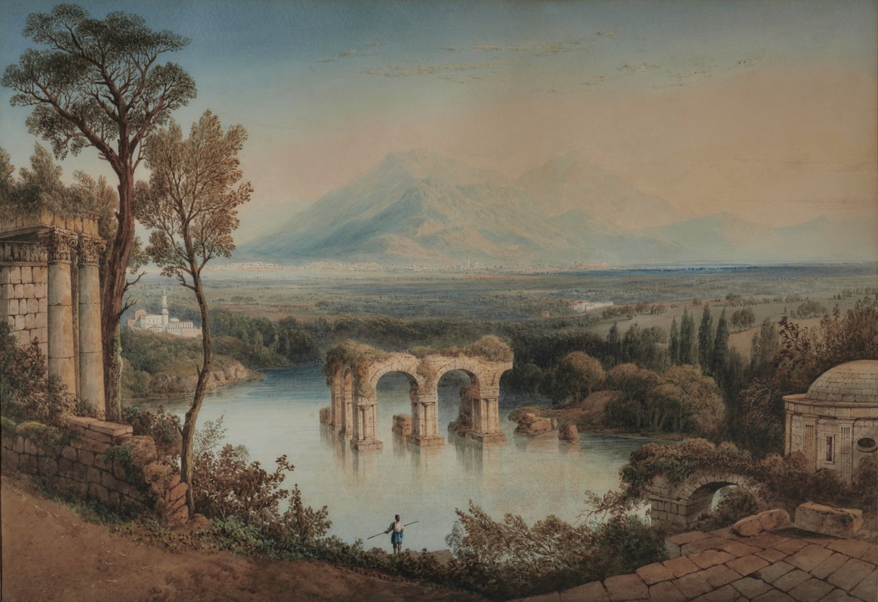 Uma vista na planície de Corinto de Clarkson Frederick Stanfield