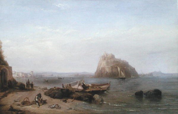 Uma Vista de Ischia (óleo sobre tela) de Clarkson Frederick Stanfield