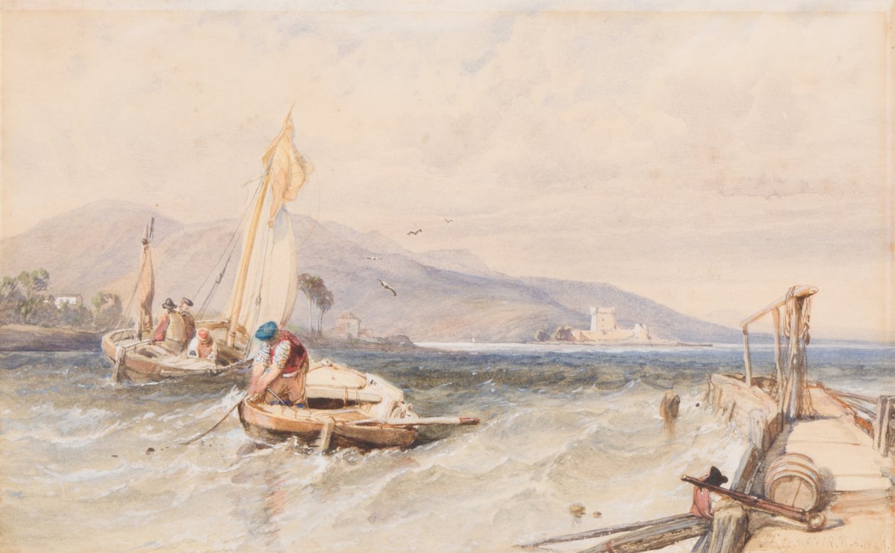 Castelo Douglas, Loch Leven, 1849 de Clarkson Frederick Stanfield