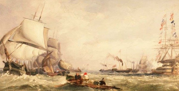 Regata das vacas (painel) de Clarkson Frederick Stanfield