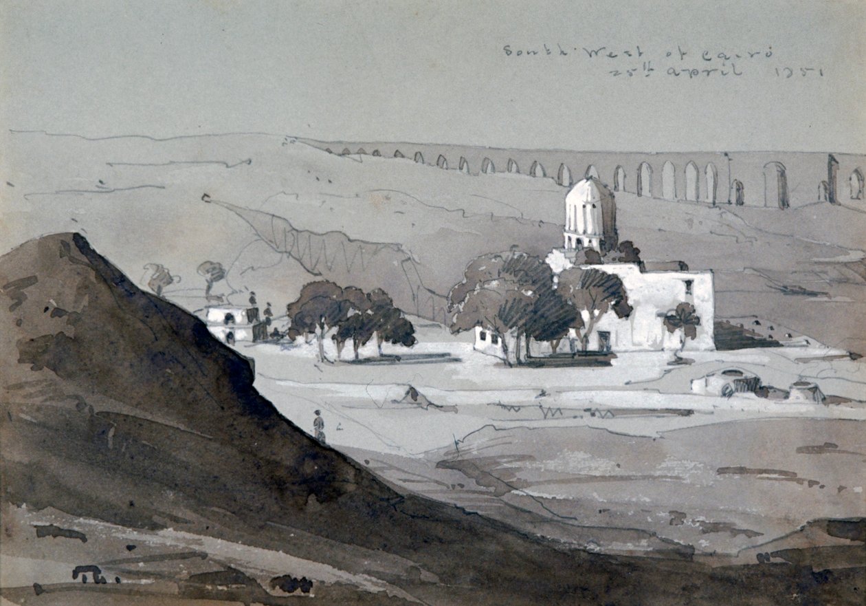 "View South West of Cairo", 1851.           de William Clerihew