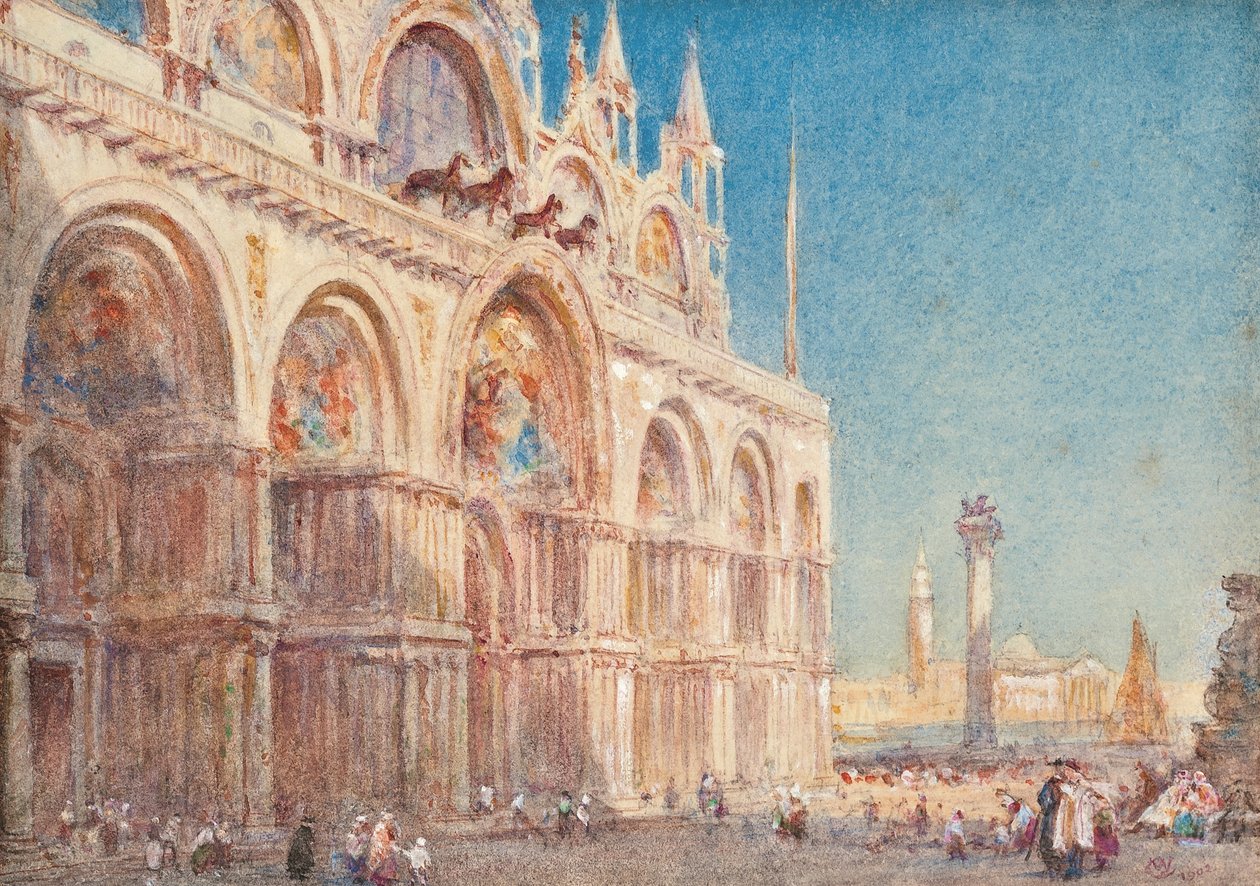 Vista da Catedral de São Marcos, Veneza de William Collingwood