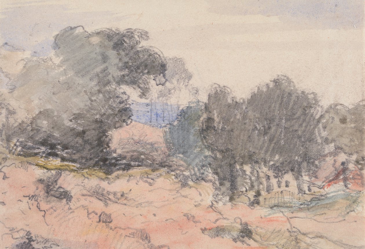 Paisagem: Casa e Árvores de William Collins