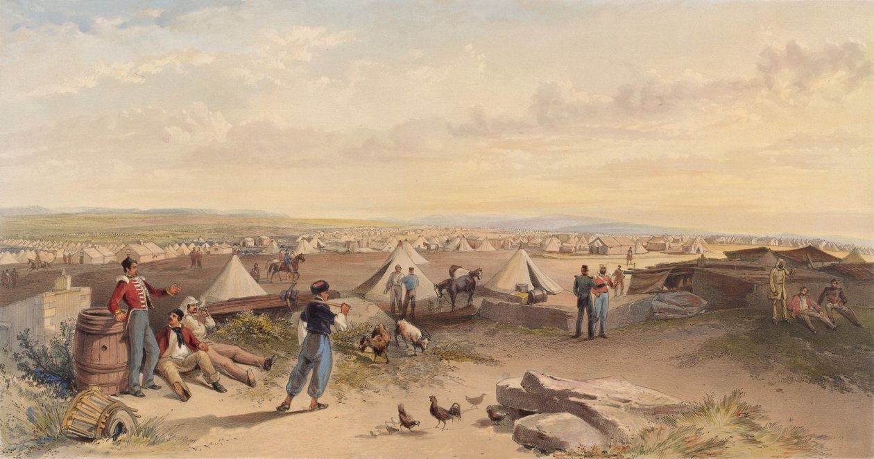  Acampamento da 4ª Divisão, 15 de julho de 1855 de William Crimea Simpson